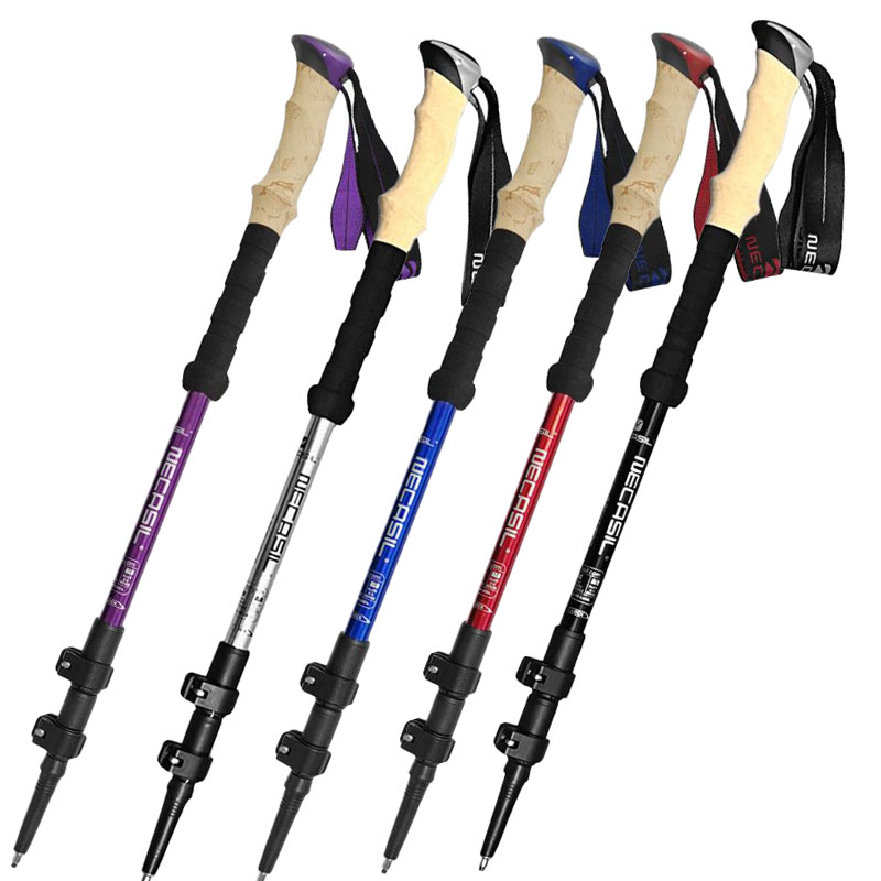 2PCS Aluminum Alloy Telescopin - Trekking Pole Carbon avaliação e preço