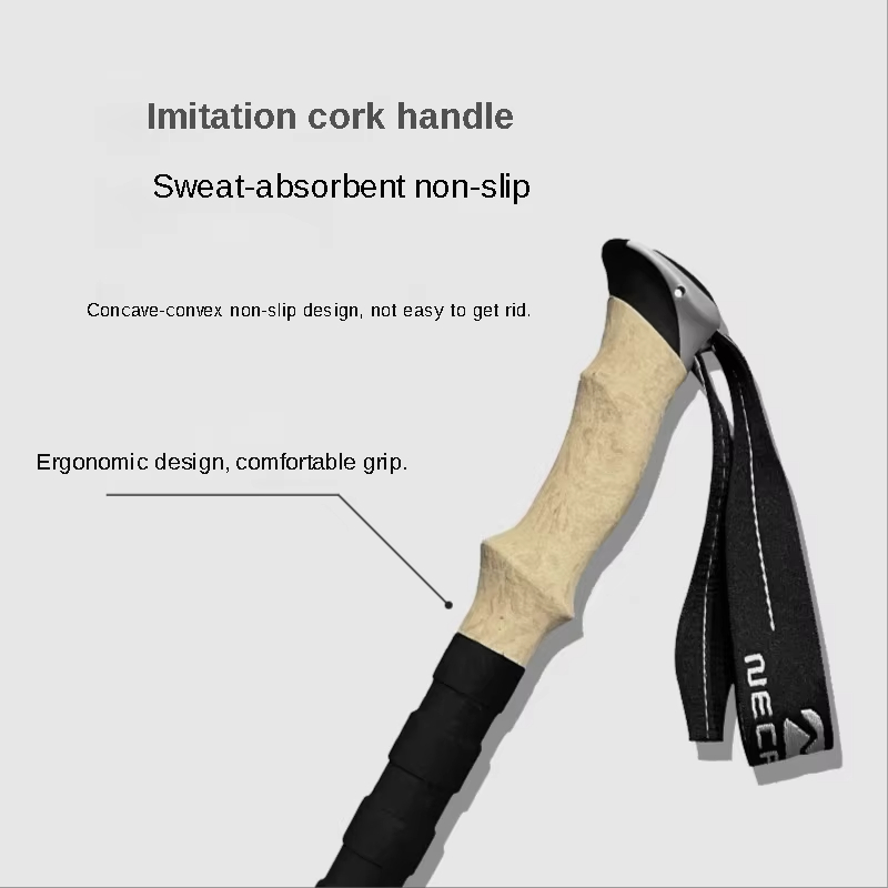 2PCS Aluminum Alloy Telescopin - Trekking Pole Carbon avaliação e preço