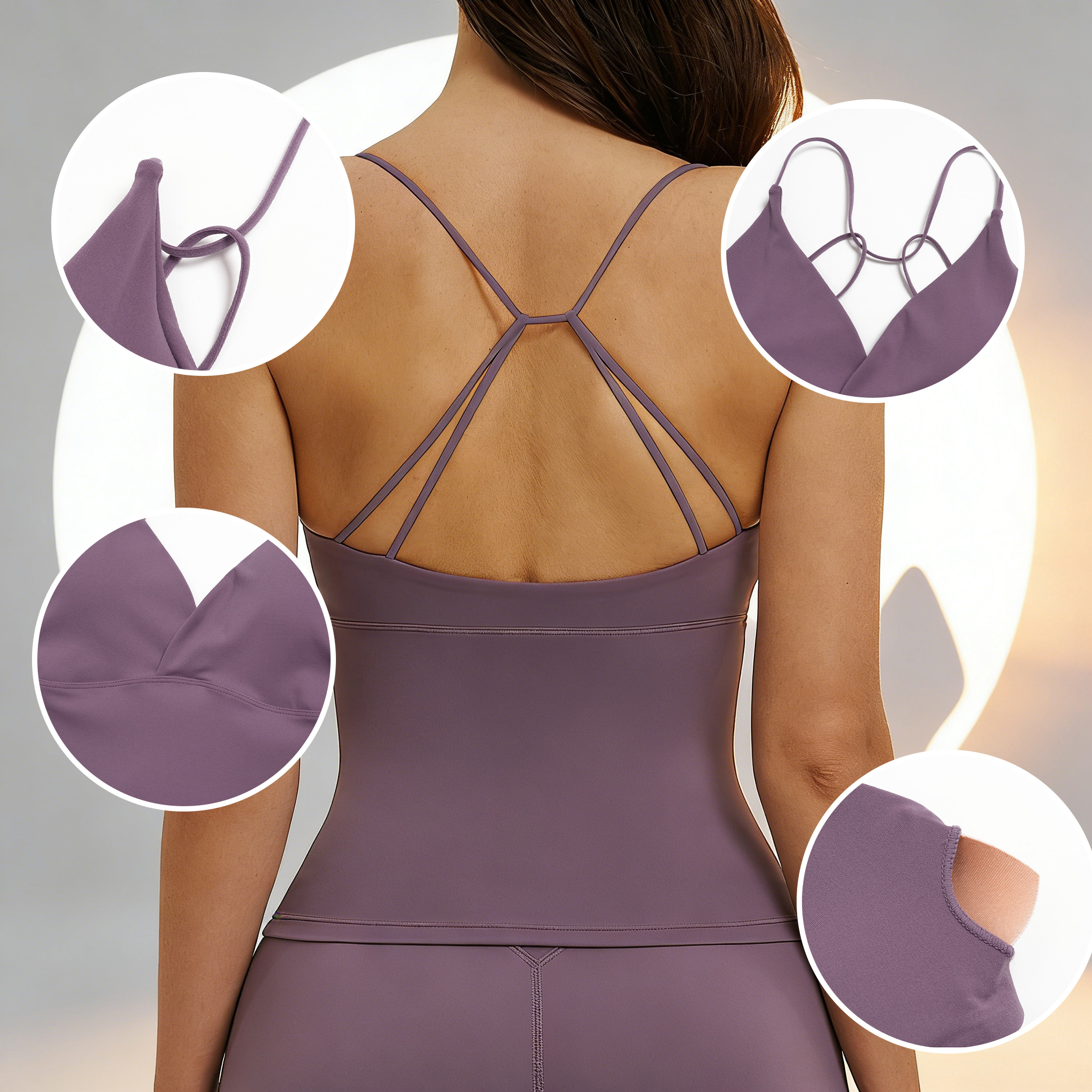 Yoga Tank Top with Pads Backle - Running Gear Vest avaliação e preço