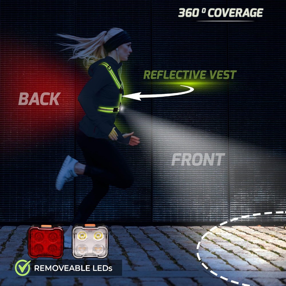 Running Light Vest for Night W - Running Gear Vest avaliação e preço