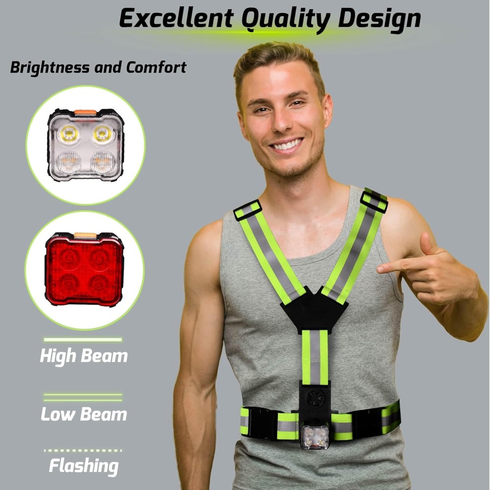 Running Light Vest for Night W - Running Gear Vest avaliação e preço