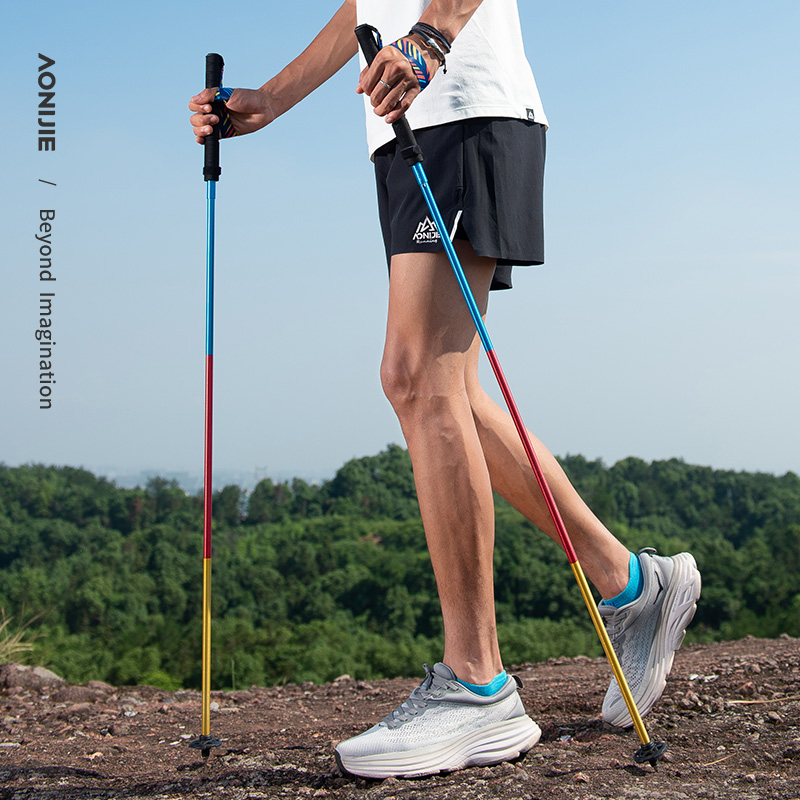 2pcs AONIJIE New Folding Outdo - Trekking Pole Carbon avaliação e preço