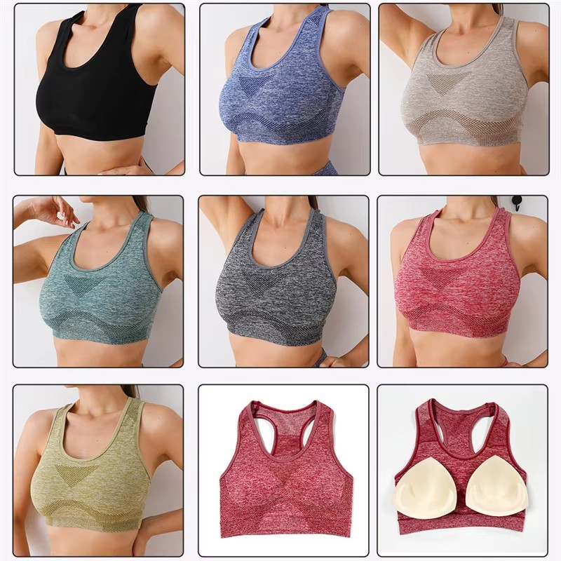 Women Sports Bra Top Push Up F - Running Gear Vest avaliação e preço