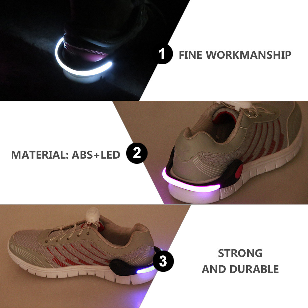 2Pcs LED Clip on Shoe Lights N - Running Gear On avaliação e preço