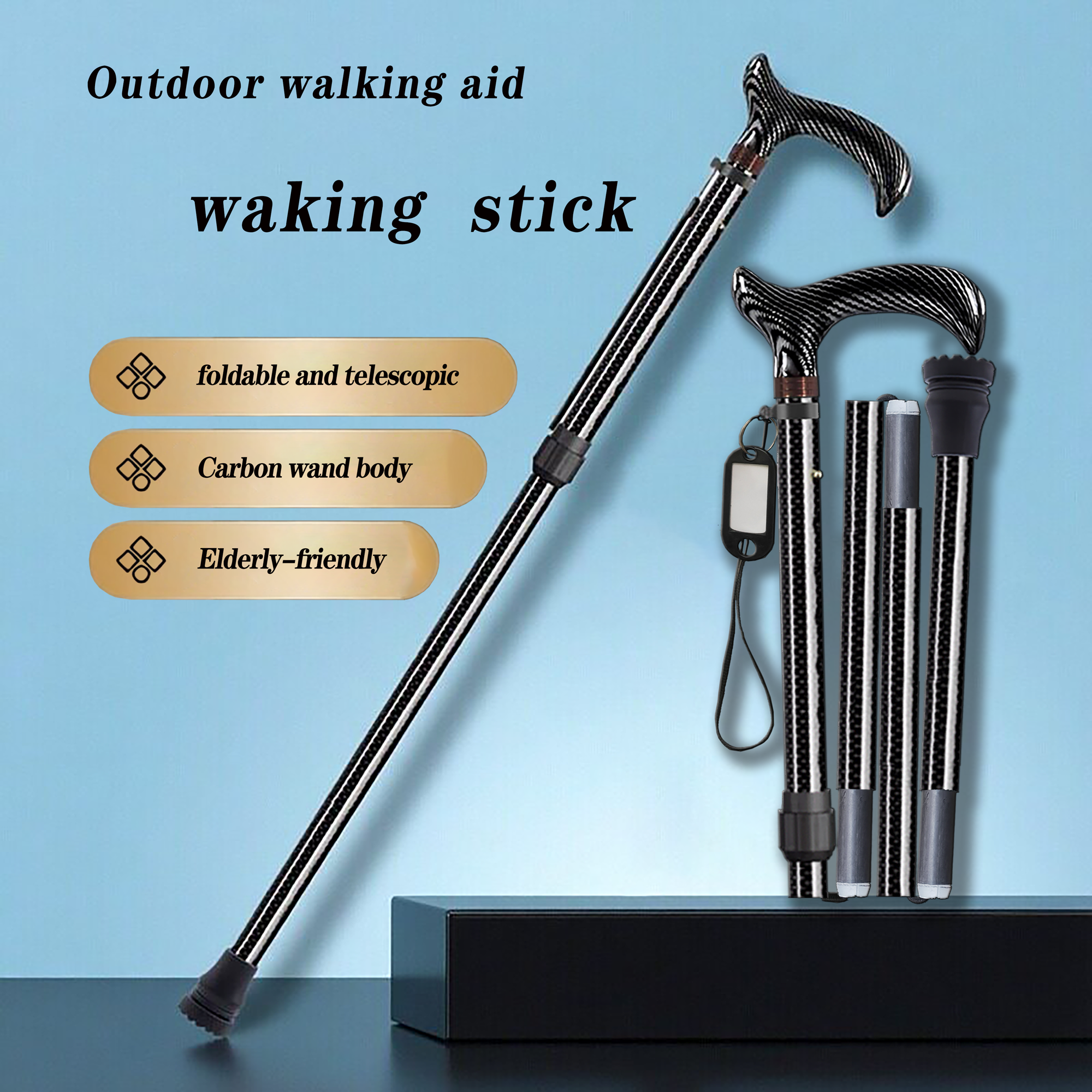 Carbon Fiber Folding Extendabl - Trekking Pole Carbon avaliação e preço