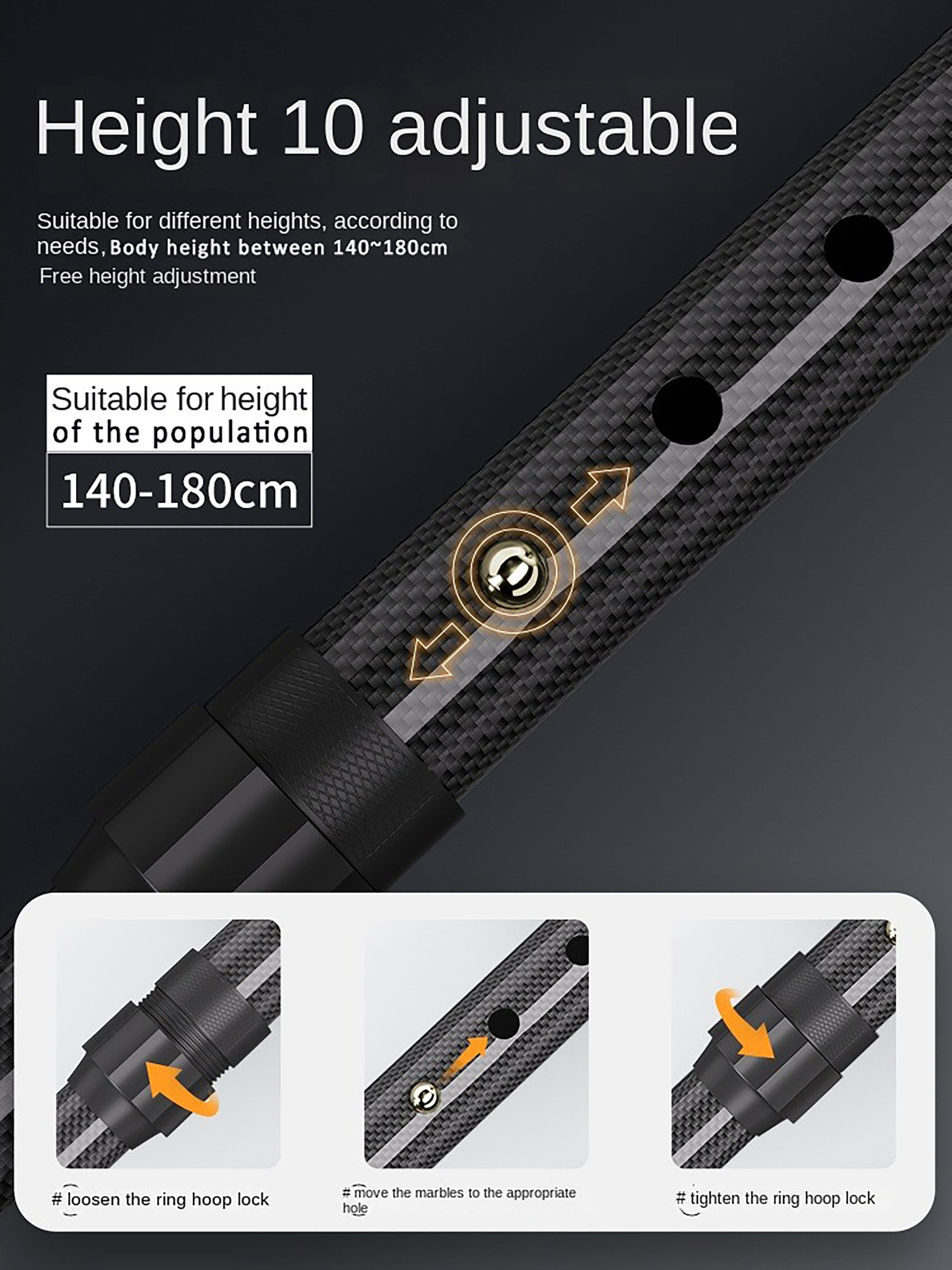 Carbon Fiber Folding Extendabl - Trekking Pole Carbon avaliação e preço