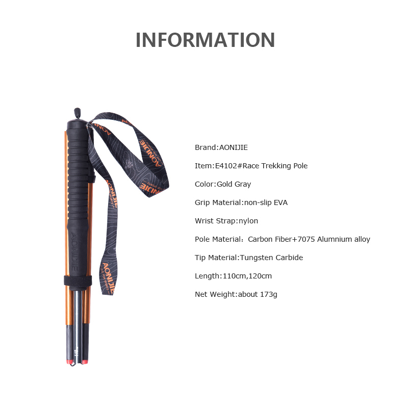 2pcs AONIJIE Z-Pole Folding Ul - Trekking Pole Carbon avaliação e preço