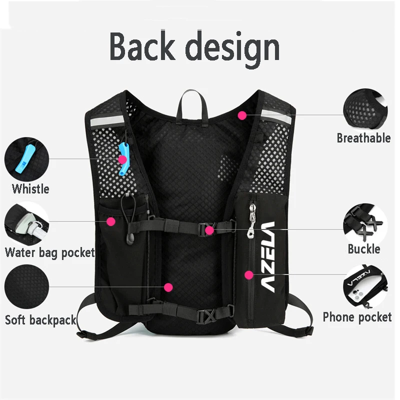 5L Running Hydration Vest Back - Running Gear Vest avaliação e preço